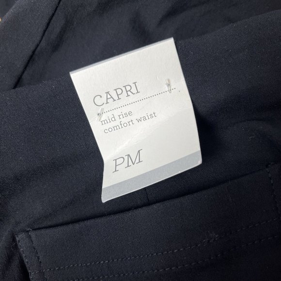 Style & Co Womens Petite Pull-On Capri Pants ( Petite, Deep Black) - Picture 7 of 15